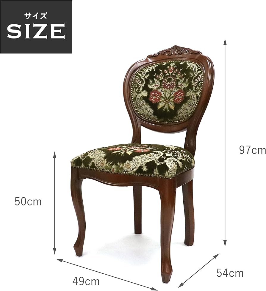 イタリア製 ダイニングチェアー 猫足 猫脚 椅子 イタリア家具 インテリア ② イタリア製輸入家具赤色系ダイニング猫足椅子アンティーククラシック