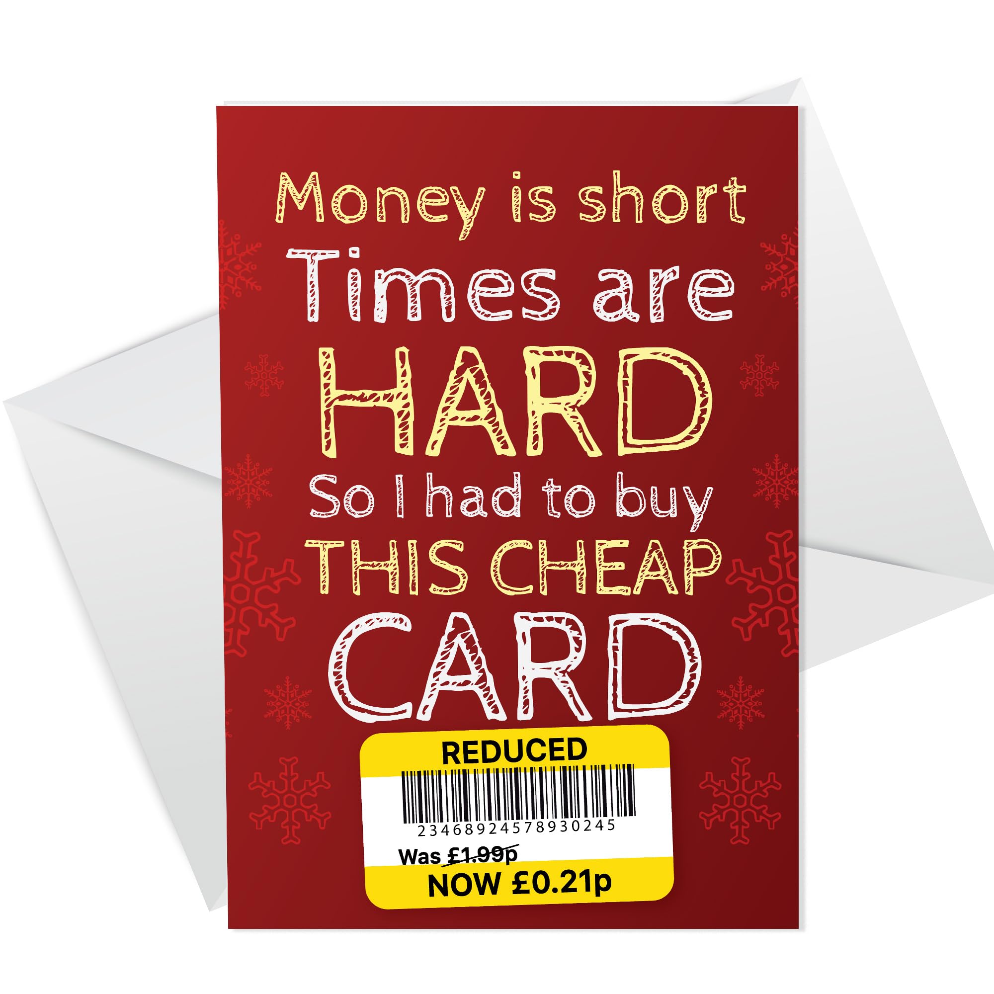 RED OCEAN Funny Joke Card For Mum Dad Brother Sister Friend, Novelty Christmas Card For Him Her, Funny Birthday Card For Men Women