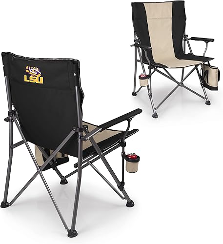 PICNIC TIME NCAA Big Bear XXL - Silla de campamento con enfriador, silla de playa resistente, capacidad de 500 libras, silla de campamento con bolsa