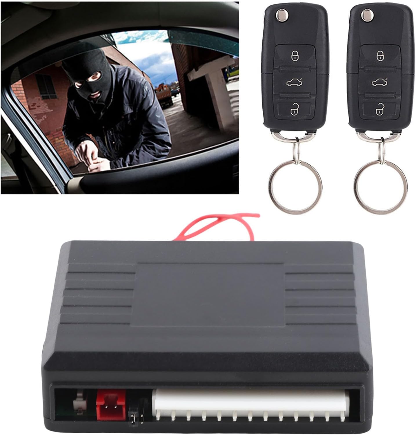 KIMISS Car Universal Door Lock Locking Keyless Entry System Remote Central Control Kit (5 Pack, Black, Remote Control, Cars, Trucks)