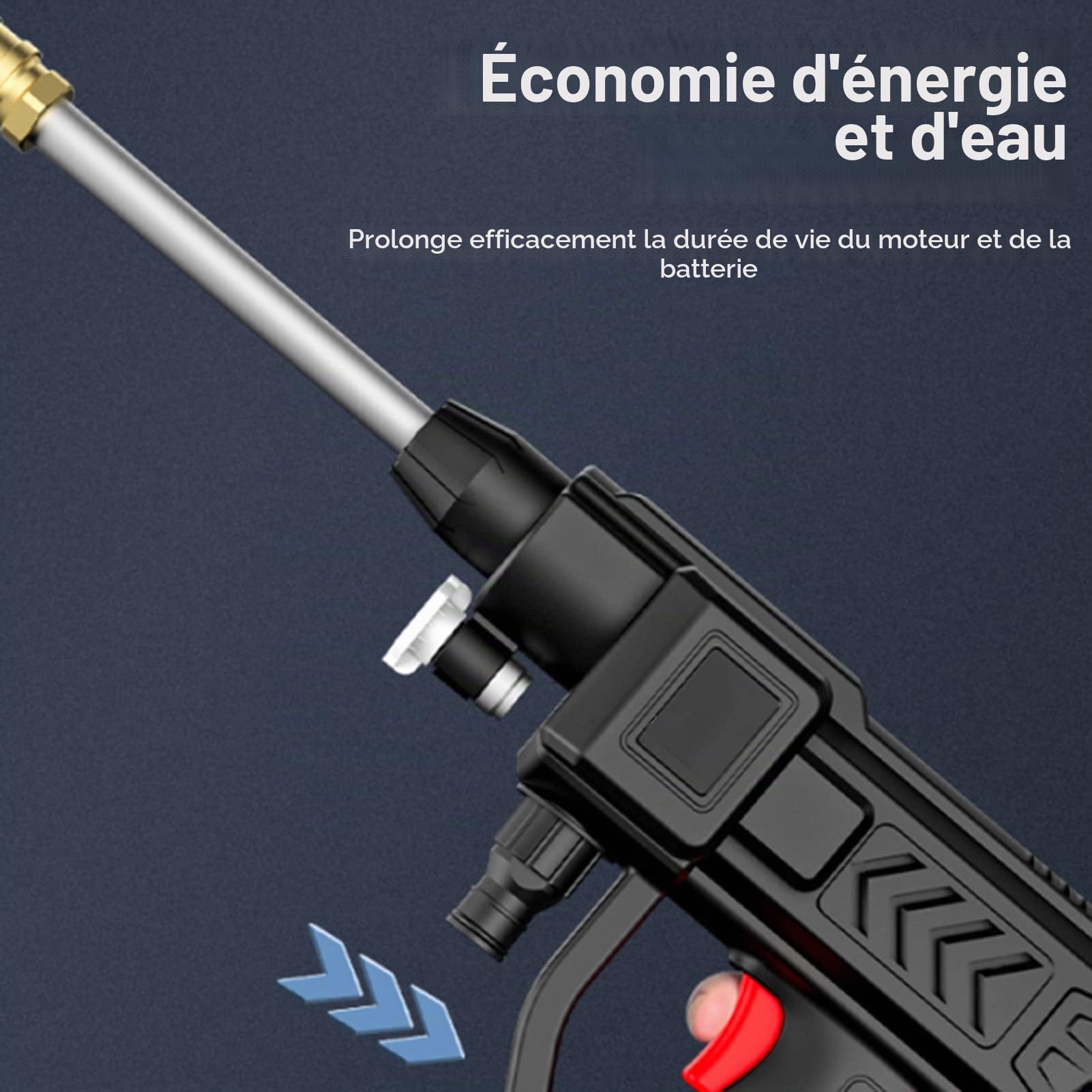 Nettoyeur Haute Pression sans Fil, Mulcort Cordless Power Washer 60Bar 150W High Power Washer Machine with Rechargeable Battery 5in1 Nozzles for Car Fence Floor Cleaning Watering