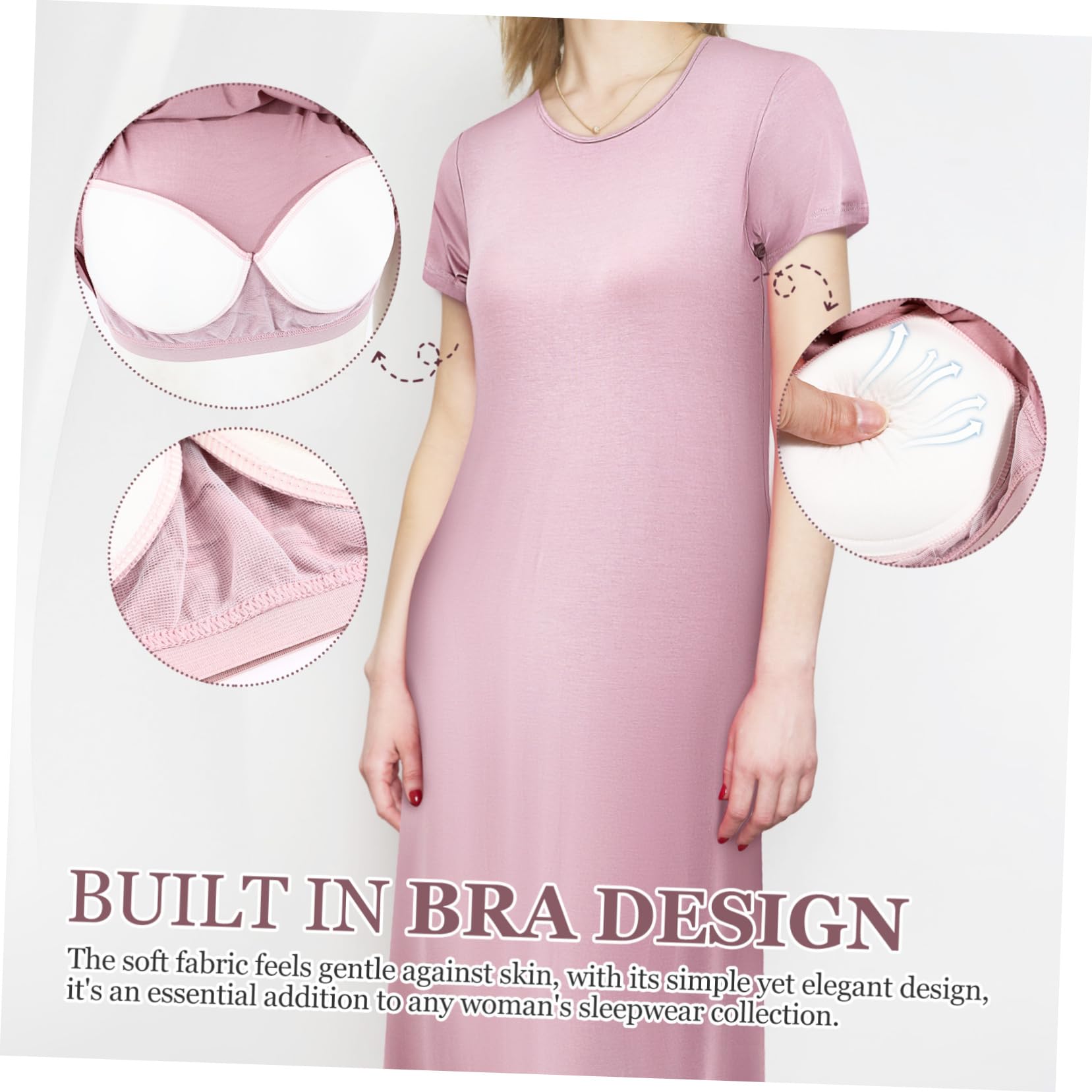 SHERCHPRY Gonna A Casa delle Donne Homewear Vestito degli Indumenti da Notte per Le Donne Camicie da Notte delle Signore di Lunga Lunghezza delle Donne di Usura di Notte Donne Vestiti da