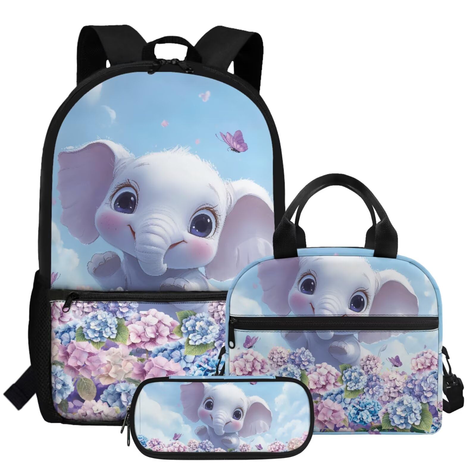 Rucksäcke für Schulmädchen mit Lunchbox, 2. Klasse, Büchertaschen für Kindergarten, Grundschulkinder, Schultaschen