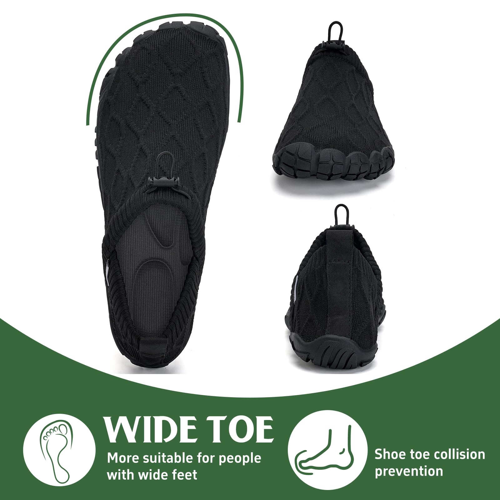 WateLves Scarpe da Donna a Piedi Nudi, Scarpe Leggere, Scarpe a Piedi Nudi, Pantofole da Uomo, con Punta Larga, Minimalista