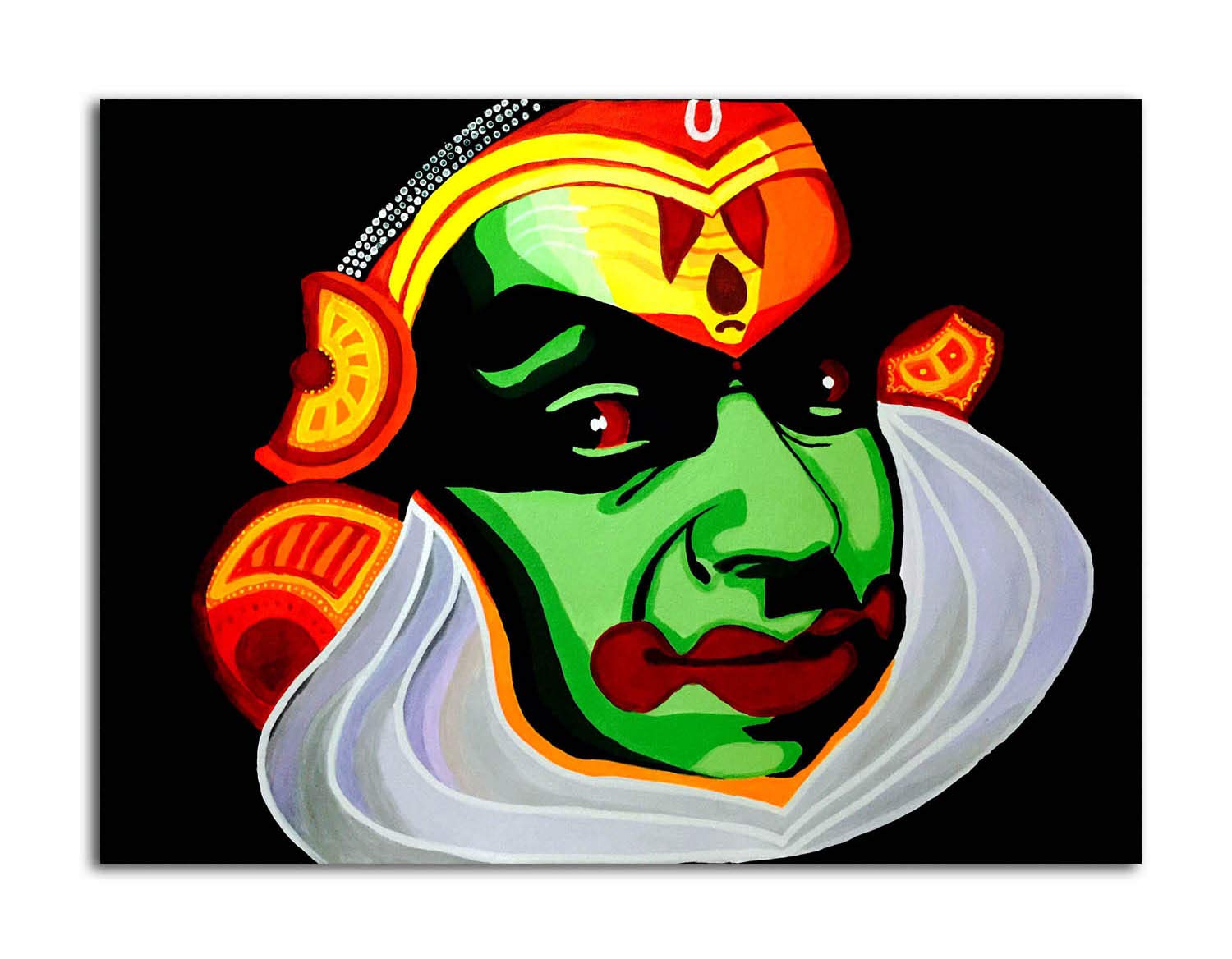 Tamatina Wall Posters | Kathakali Poster | Traditional Posters | Indin Art | Bedroom | Living Room | Laminated | Tearproof |Size-92X69 cms.A6