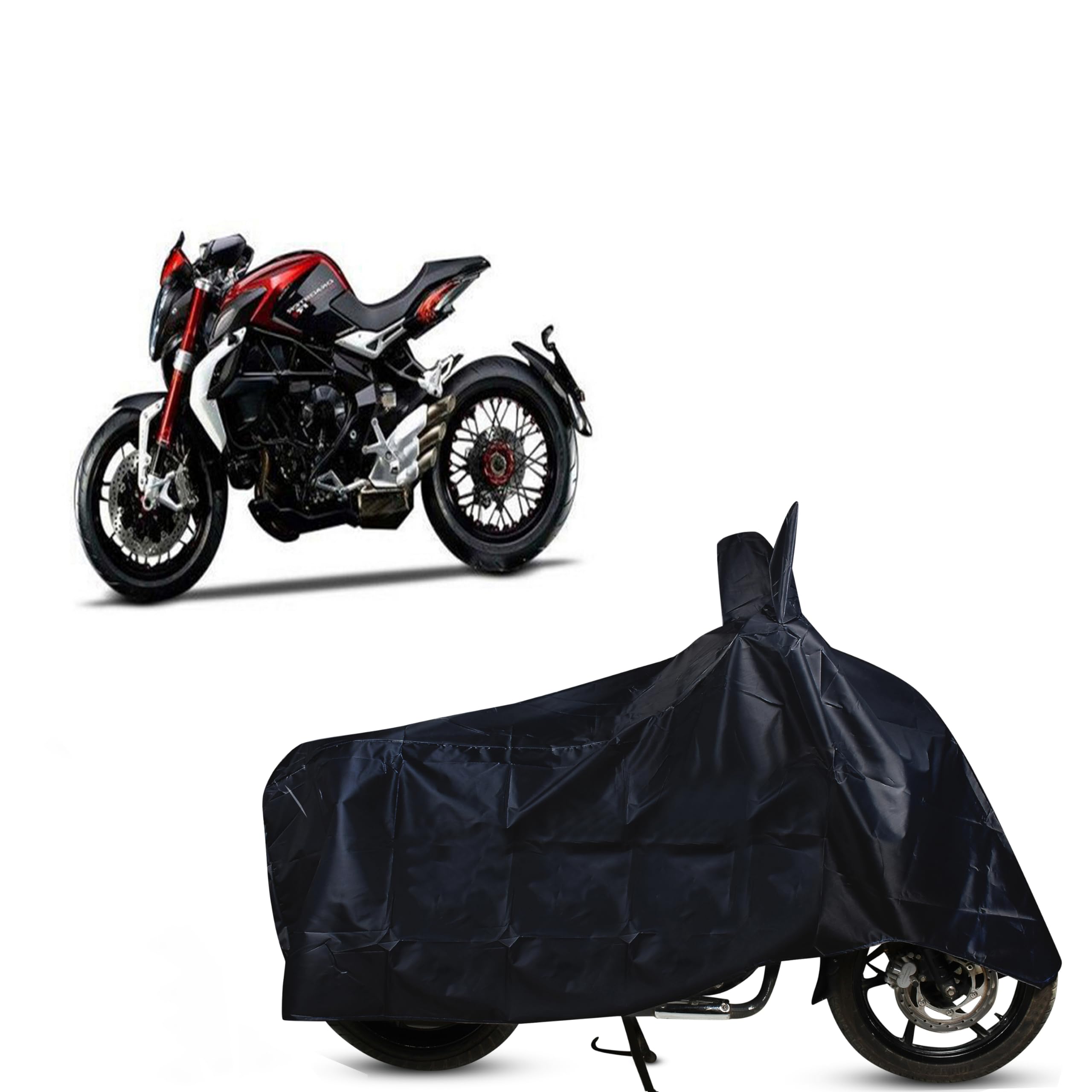 EGAL Compatible for M,V, A,g,u,s,t,a, Dragster800 RR BS6 All Universal Bike Scooter Body Cover - Waterproof, Dustproof, Heat Resistant, Outdoor Protection for Motorcycles and Scooters Bullet