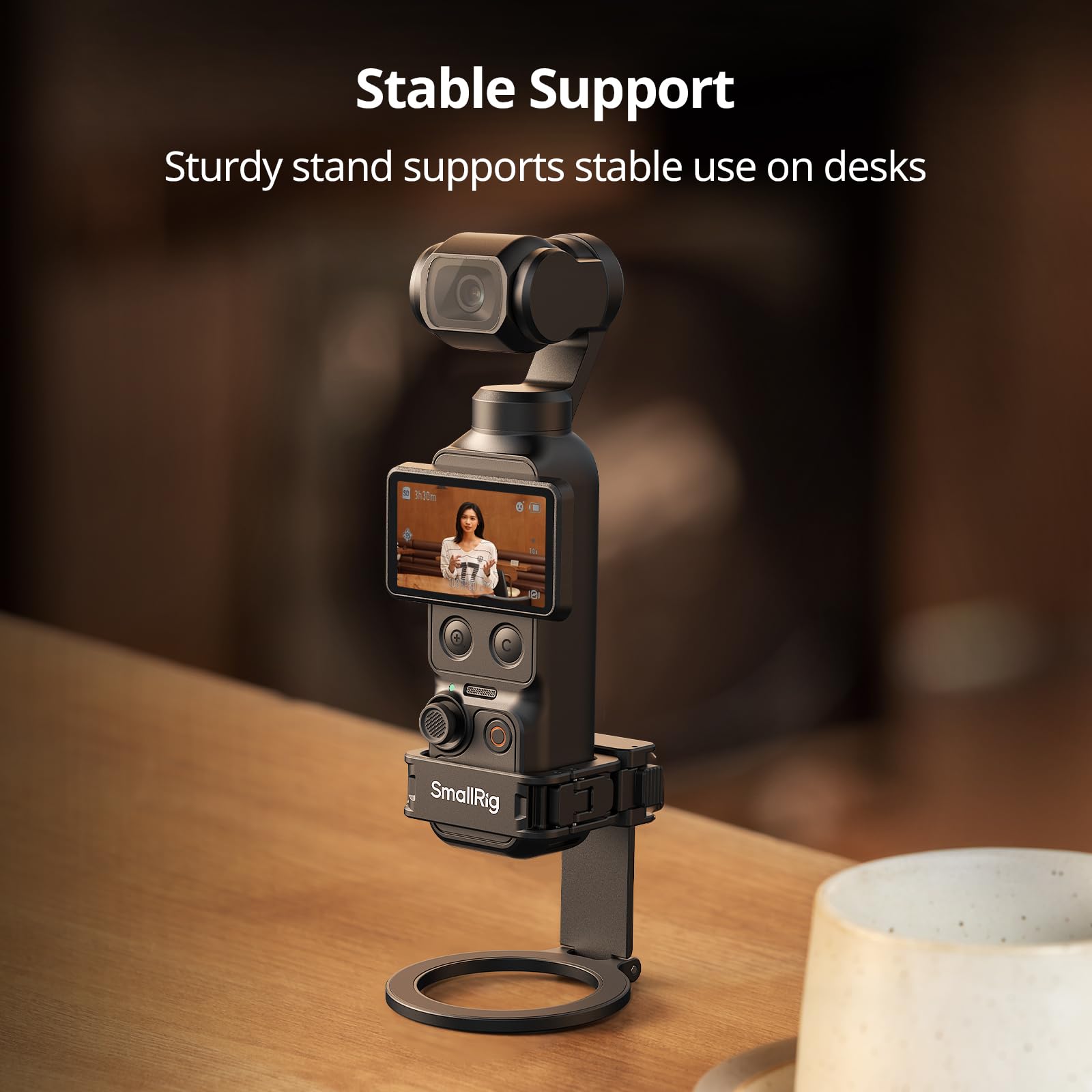 SMALLRIG Gabbia magnetica per DJI Osmo Pocket 4/3, adattatore di espansione in lega di alluminio con interfaccia a sgancio rapido bidirezionale, anello magnetico regolabile per cellulare – 6004