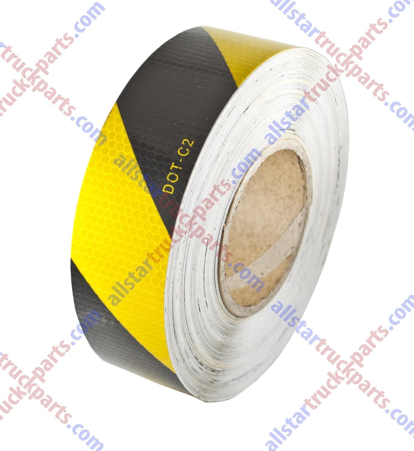 Waterproof Reflective Safety Tape Roll 1"/2" Yellow Black Striped Floor Marking Tape Hazard Caution Warning Tape Auto Truck Self-Adhesive Safety Sticker Strips for Wall Factory Trailer (2 IN x 150 FT)