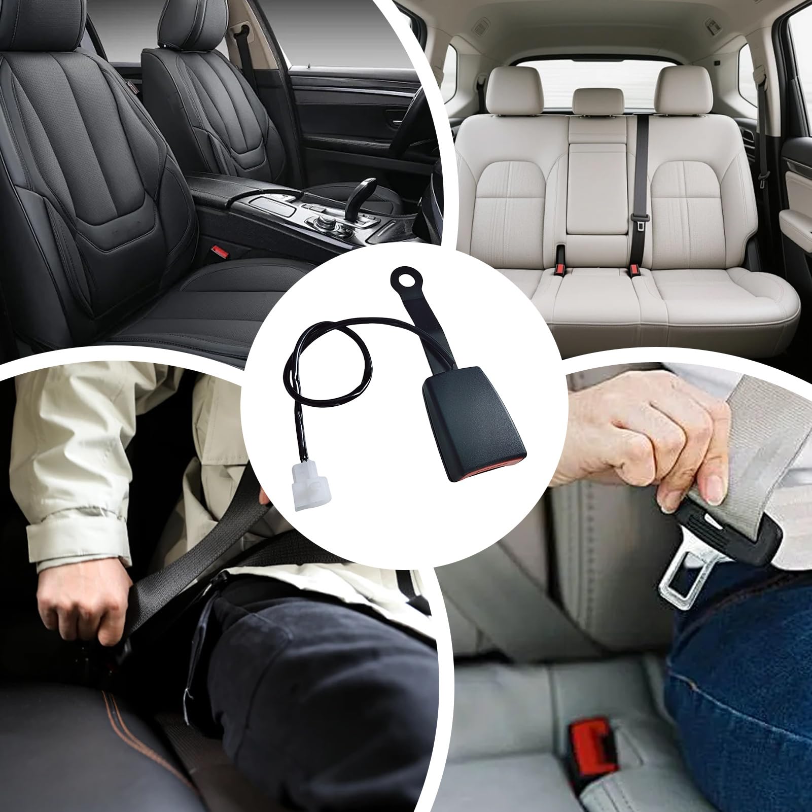 Supporto con fibbia per cintura di sicurezza a sgancio rapido sensore allarme auto