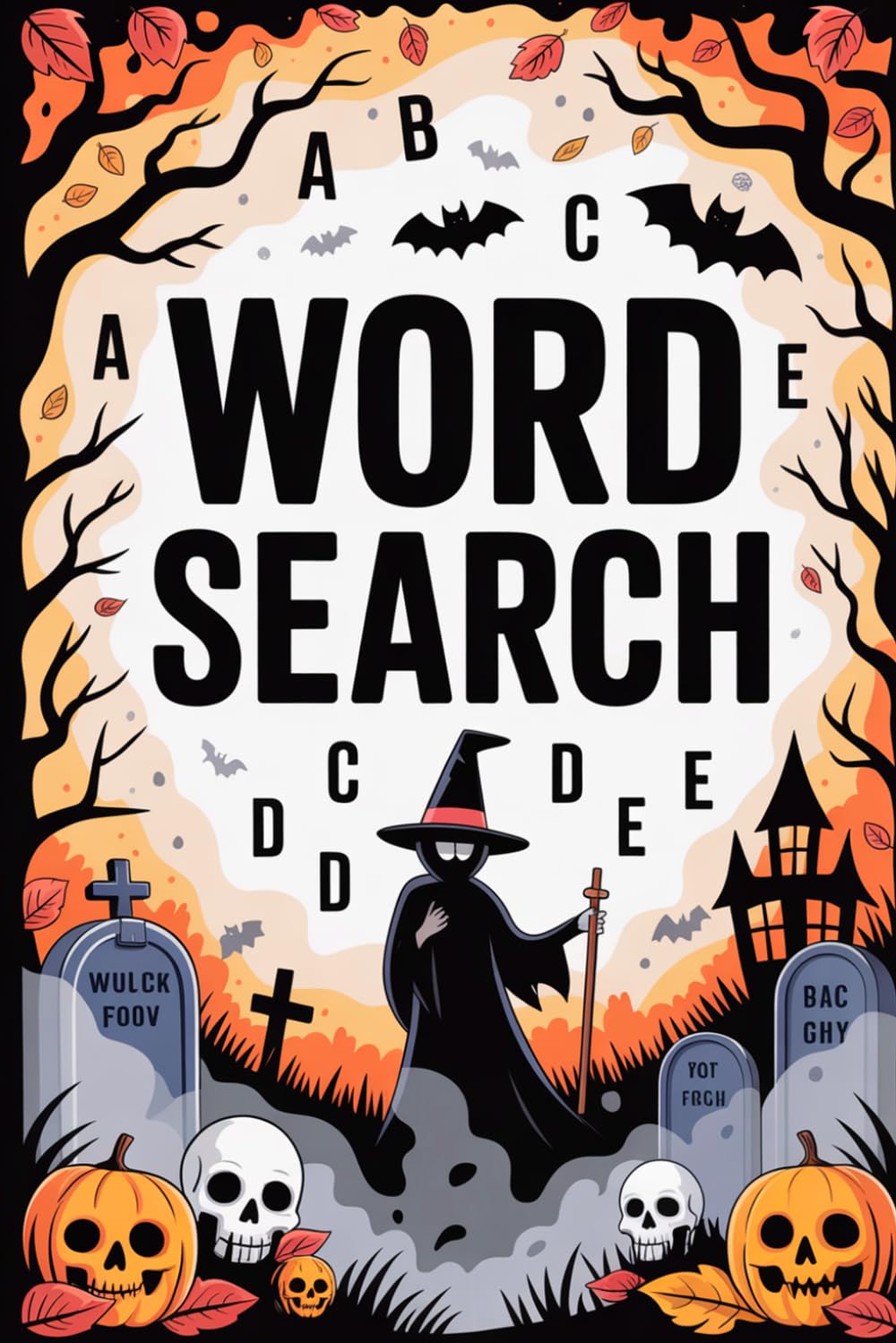 Word Search: Halloween Activity Book: Mood-Lifting Alphabet Hunt Puzzle Book for Adult Solvers