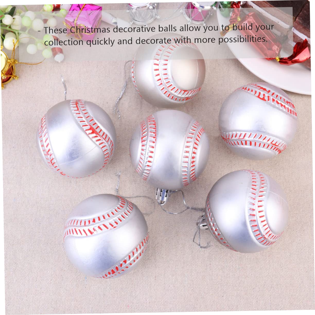 Ciieeo 3juegos Colgantes Navideñas para Al Deporte Adornos De Navidad Forma De De Béisbol y Fútbol Americano y Decoración del Árbol