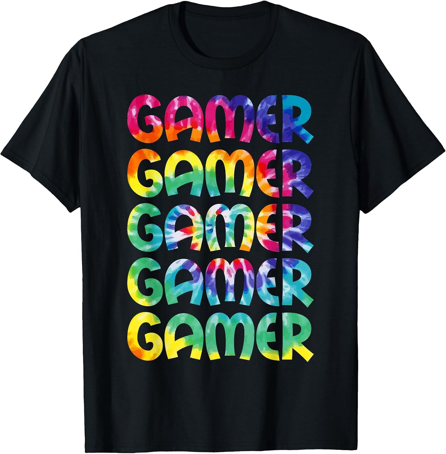 Gamer Tie Dye Style Gaming Video Game Men Boys Teens T-Shirt