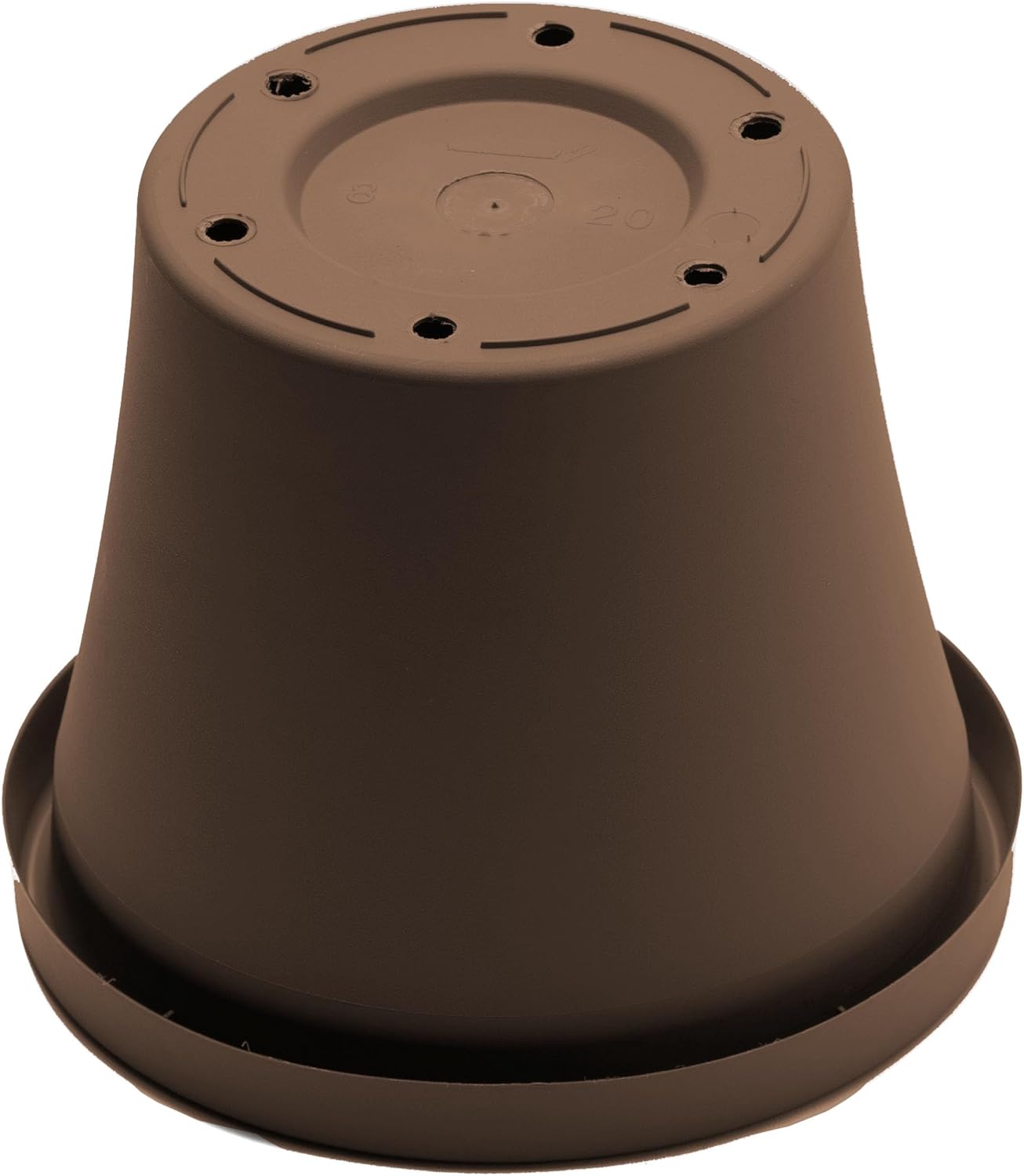 Chocolate Tapered Traditional Indoor Outdoor Planter