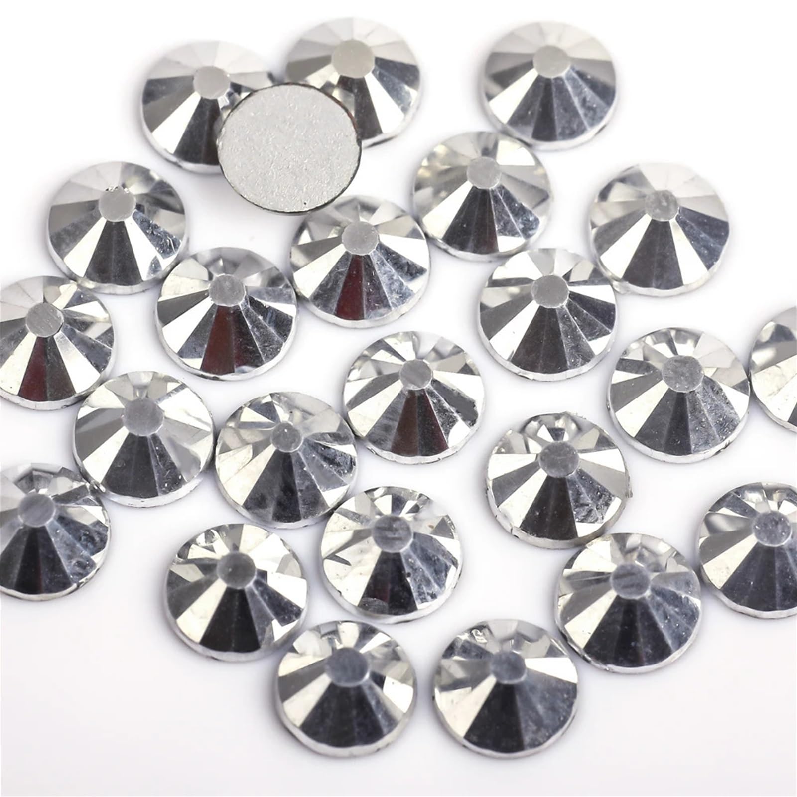 Strass per nail art SS3-SS30, colore rosso scuro chiaro, per nail art (oro rosa arcobaleno, SS16, 1440 pz), ematite argentata SS34, 288 pezzi