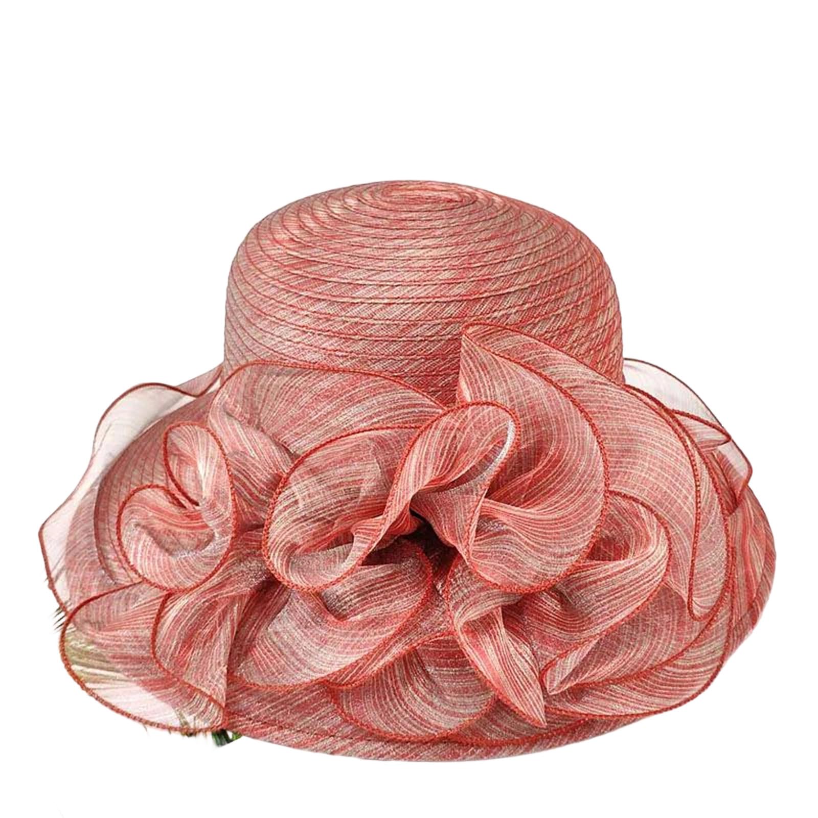 EYRMQWJPC Wide Brim Sun Hat, Women's Straw Sun Hat Wide Brim Protection Multicolor(6)