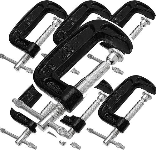 JOIKIT 8 PCS 2 Inch Small C Clamps Bulk, Heavy Duty G Clamp with 2 Inch Jaw Opening for Woodworking, Welding, and Metal Working