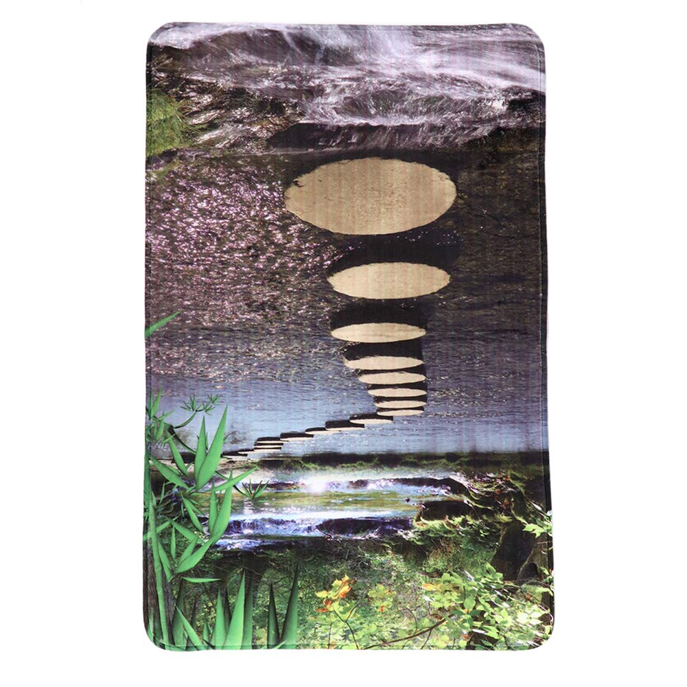 Alfombra de baño Antideslizante |Nature - Inspired Pattern Floor Carpet for Home/Kitchen/Laundry Room |Felpudo Absorbente de Agua, Lavable a máquina. (50 * 80)