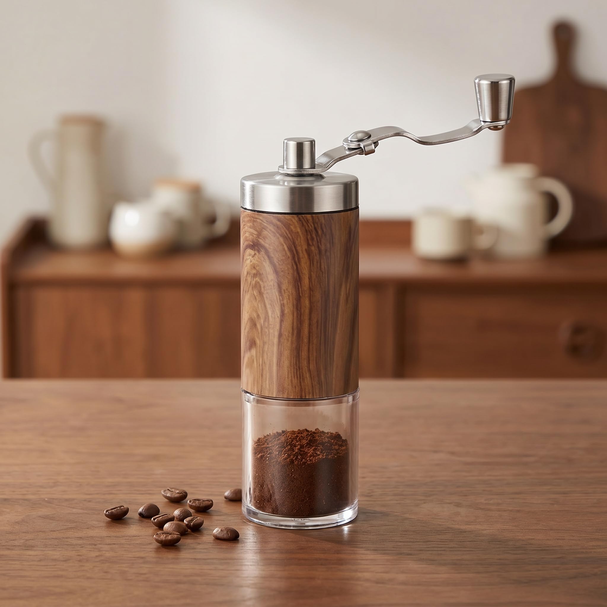 Manual Coffee Grinder,Adjustable Stainless Steel for Home & Travel