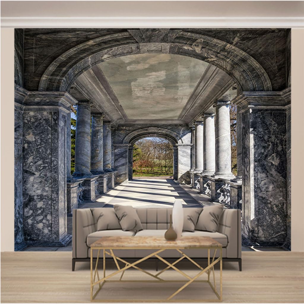Papier peint panoramique 3d pour agrandir visuellement un salon ou un mur de bureau
