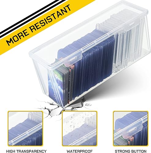Miniatura 4 de Caja organizadora de tarjetas de cubierta compatible con MTG TCG 1100 Plus, caja de almacenamiento de tarjetas coleccionables de plástico, funda