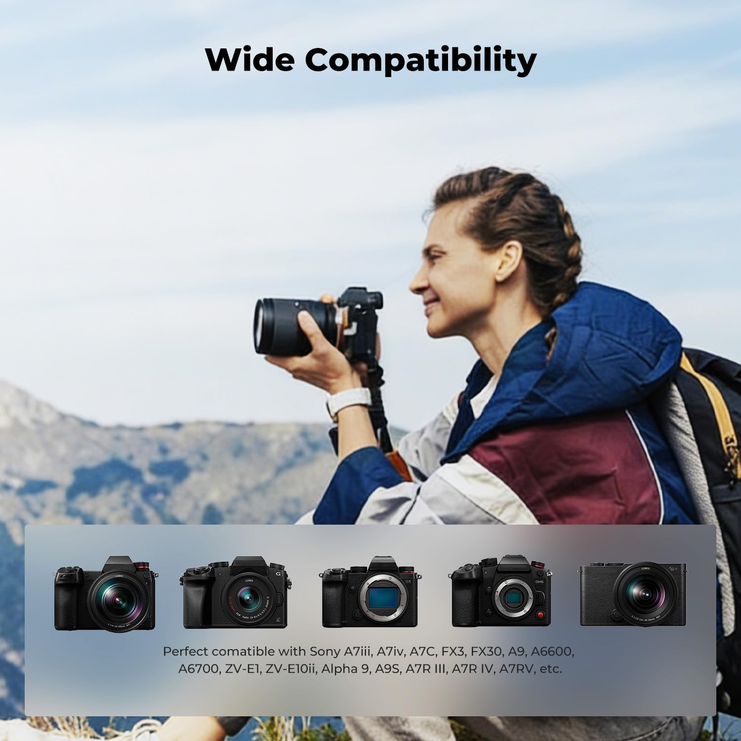K&F CONCEPT NP-FZ100 Batterie d'appareil Photo avec Connecteur de Charge Directe de Type C Compatible avec Les Appareils Photo Sony A9 A7III A7RIII A7RIV A6600 ZV-E1 FX3, FX30 (2 Batteries)