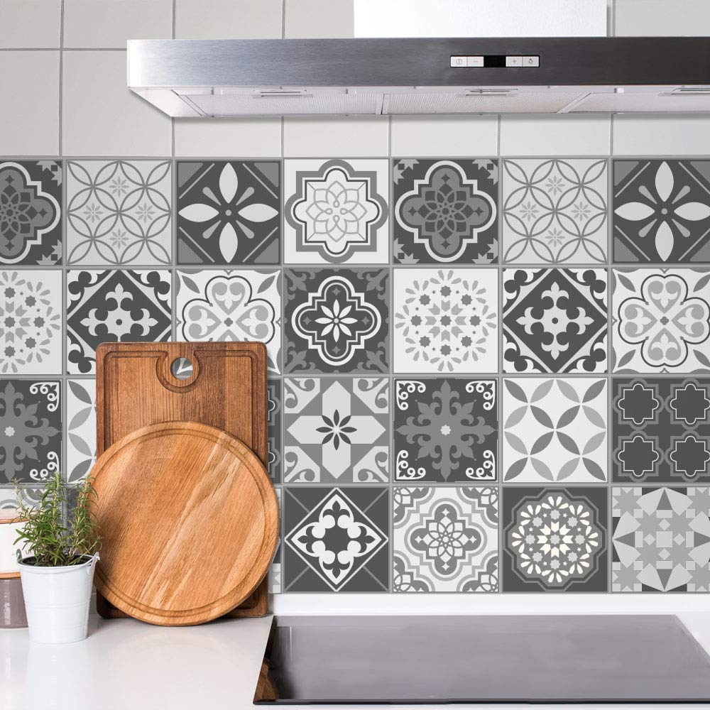 Kiwistar - Set 014 - Autocollants Pour Carrelage - 9 X 9 Cm - Lot De 25 - Bleu Foncé - Matepour