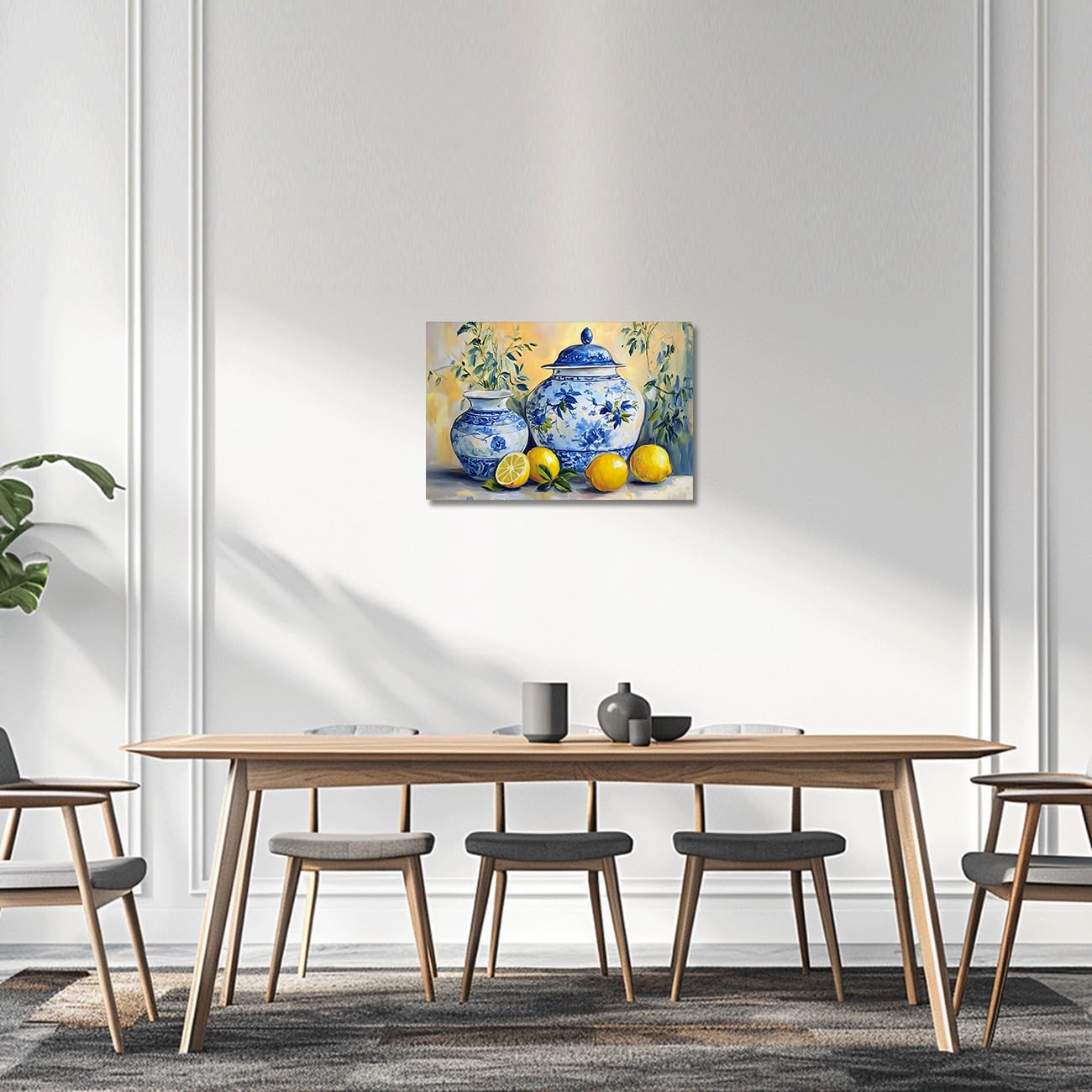 ZQQART Lemon Picture Wall Art Kitchen Canvas Prints Yellow Lemon