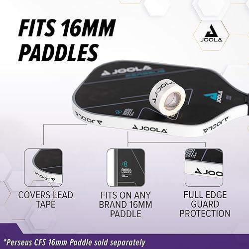 Miniatura 3 de JOOLA Pickleball Paddle Edge Tape - Protects Edge Guard & Covers Lead Tape for Pickleball Paddles - Fits Any Brand & Most Sizes of Pickleball