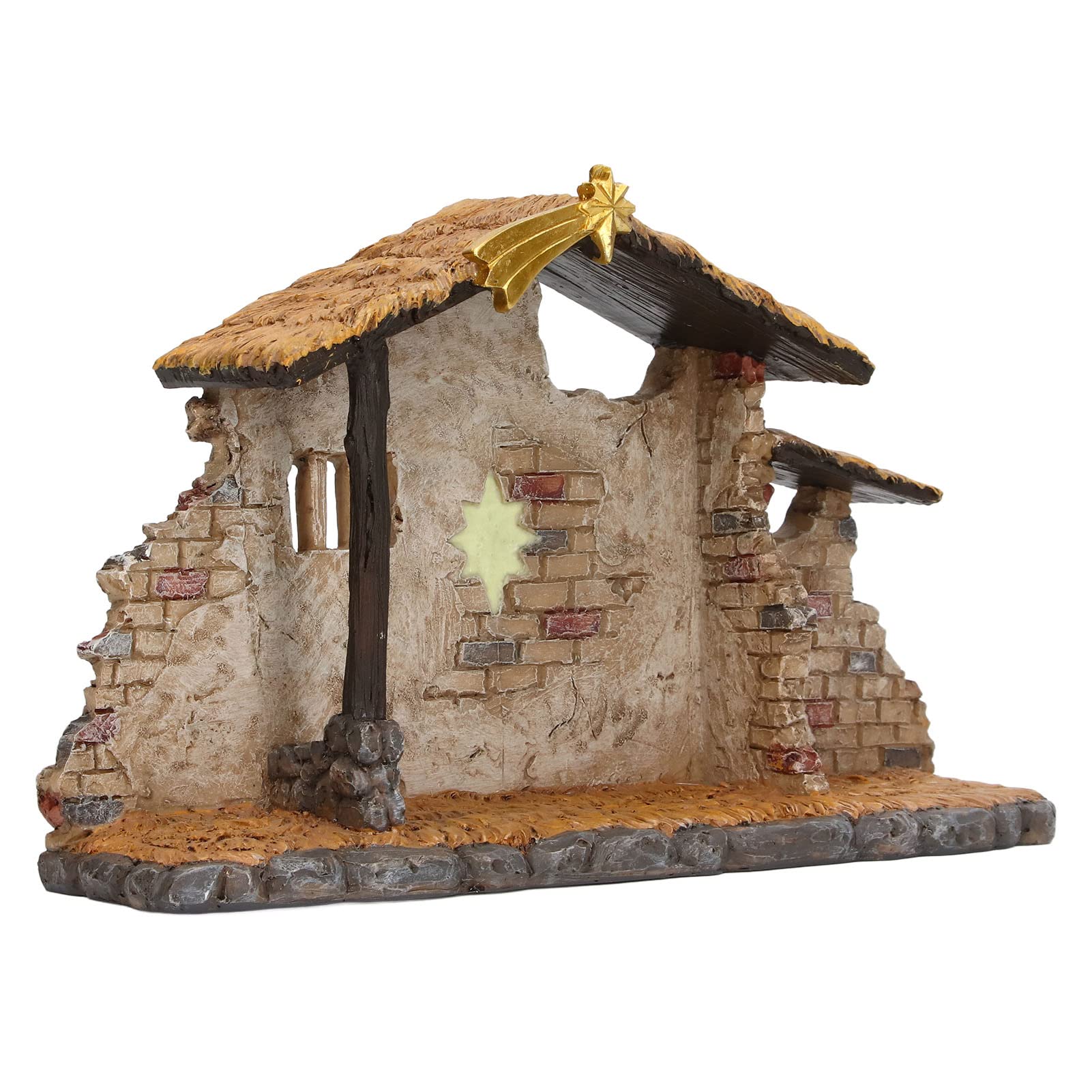 Jenngaoo Crèche de Noël Statue de Hangar de Crèche de Noël | Belle Statue de Hangar de Mangeoire de Noël Aux Détails Vifs, Adaptée à la Décoration de Bureau