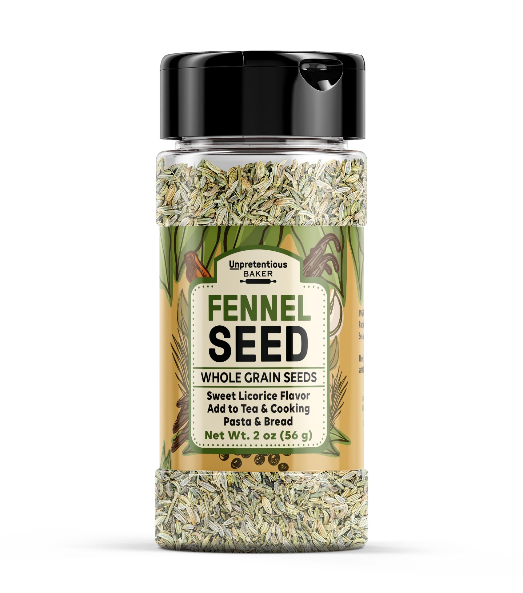 Unpretentious Fennel Seeds, 5 Tbsp, Teas & Cooking, Delicious Sweet Licorice Flavor