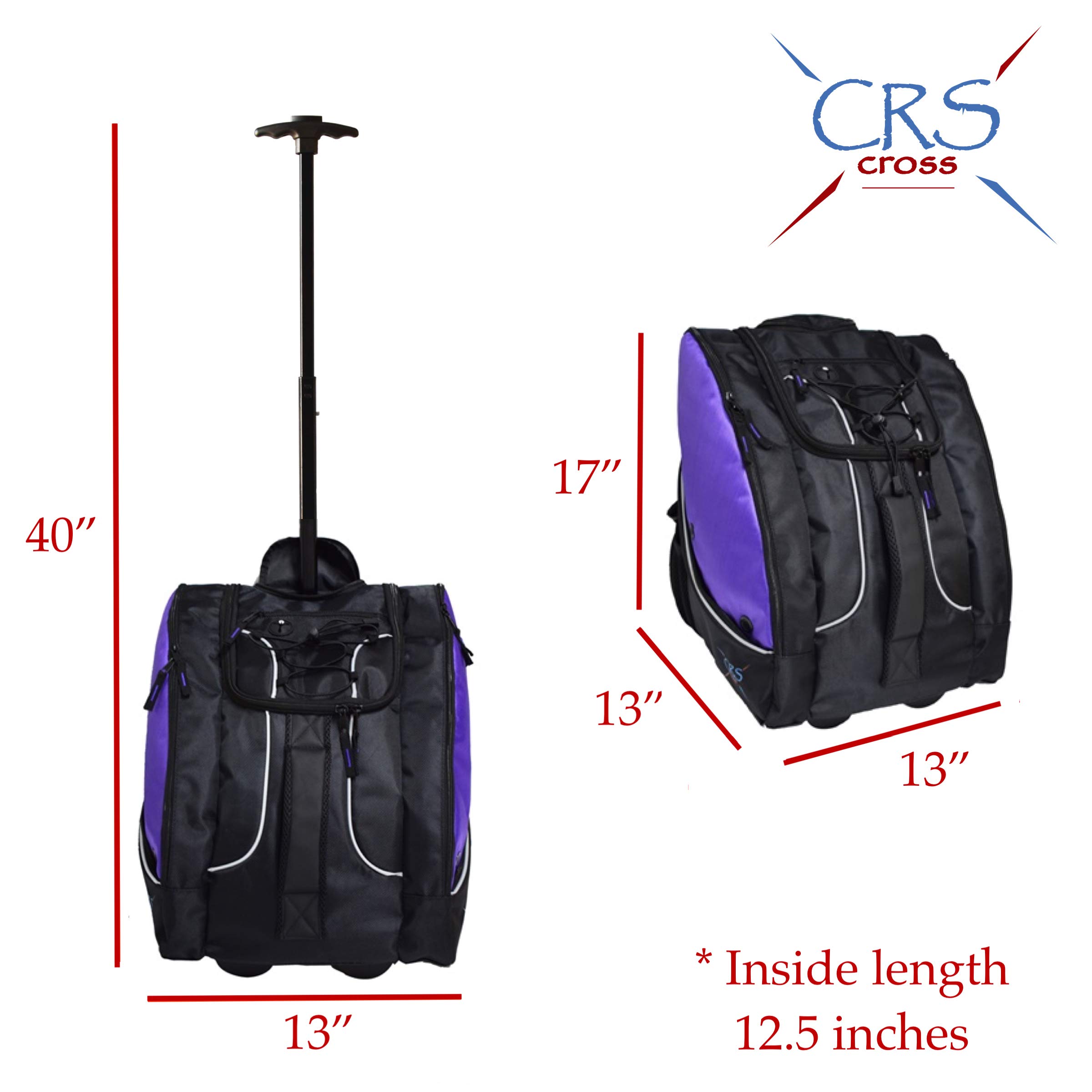 CRS Cross Skate Bag - Backpack converts to Rolling Bag with Wheels