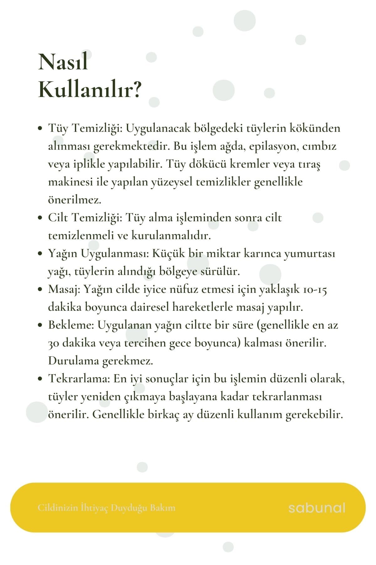 Karınca Yumurtası Yağı 100 ml - Epilasyon Sonrası Tüy Azaltıcı Bakım Yağı