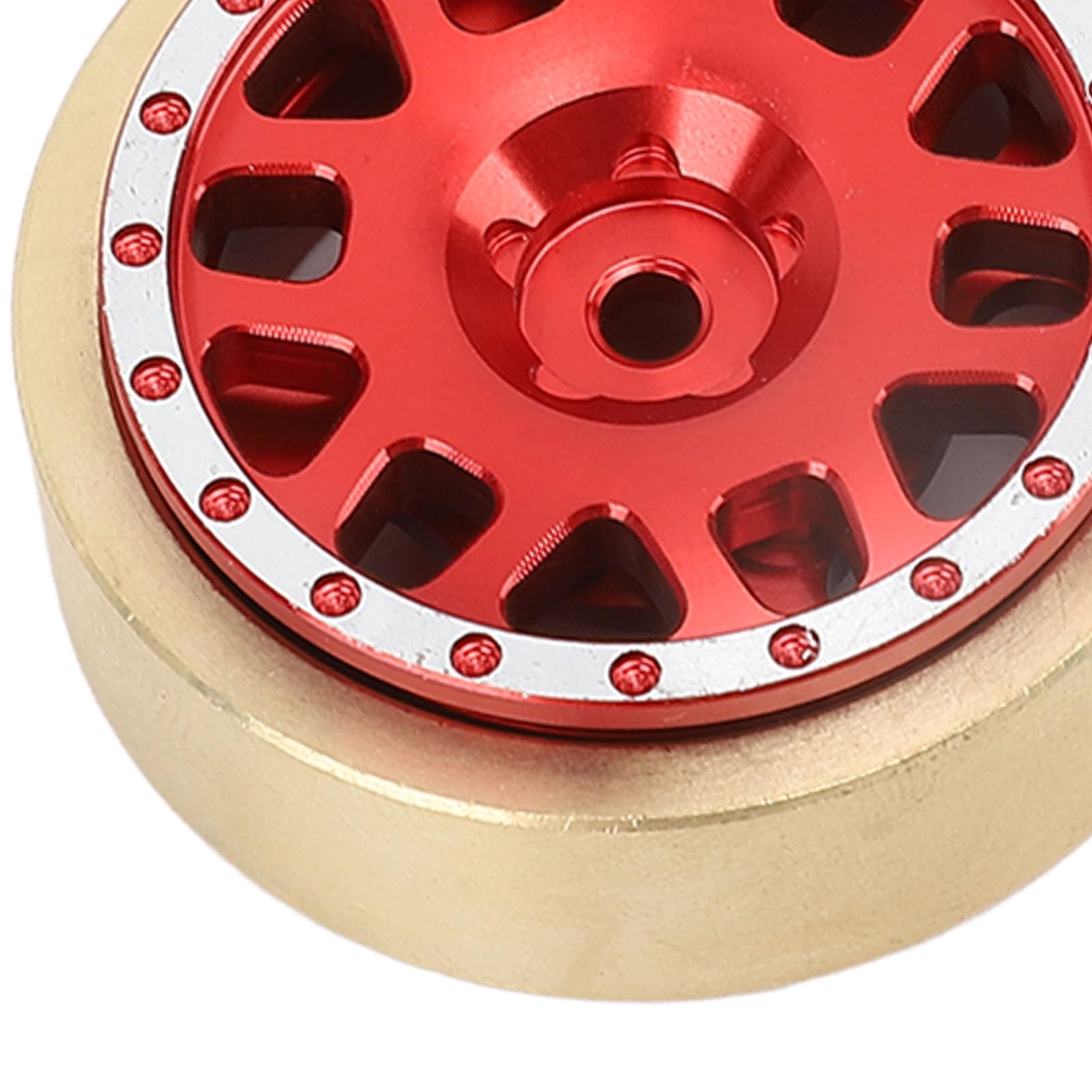 4 Uds. De contrapesos de cobre de procesamiento CNC de cubo de rueda roja de aluminio para coche HOBBYPLUS 1/18 4WD CP18P RC