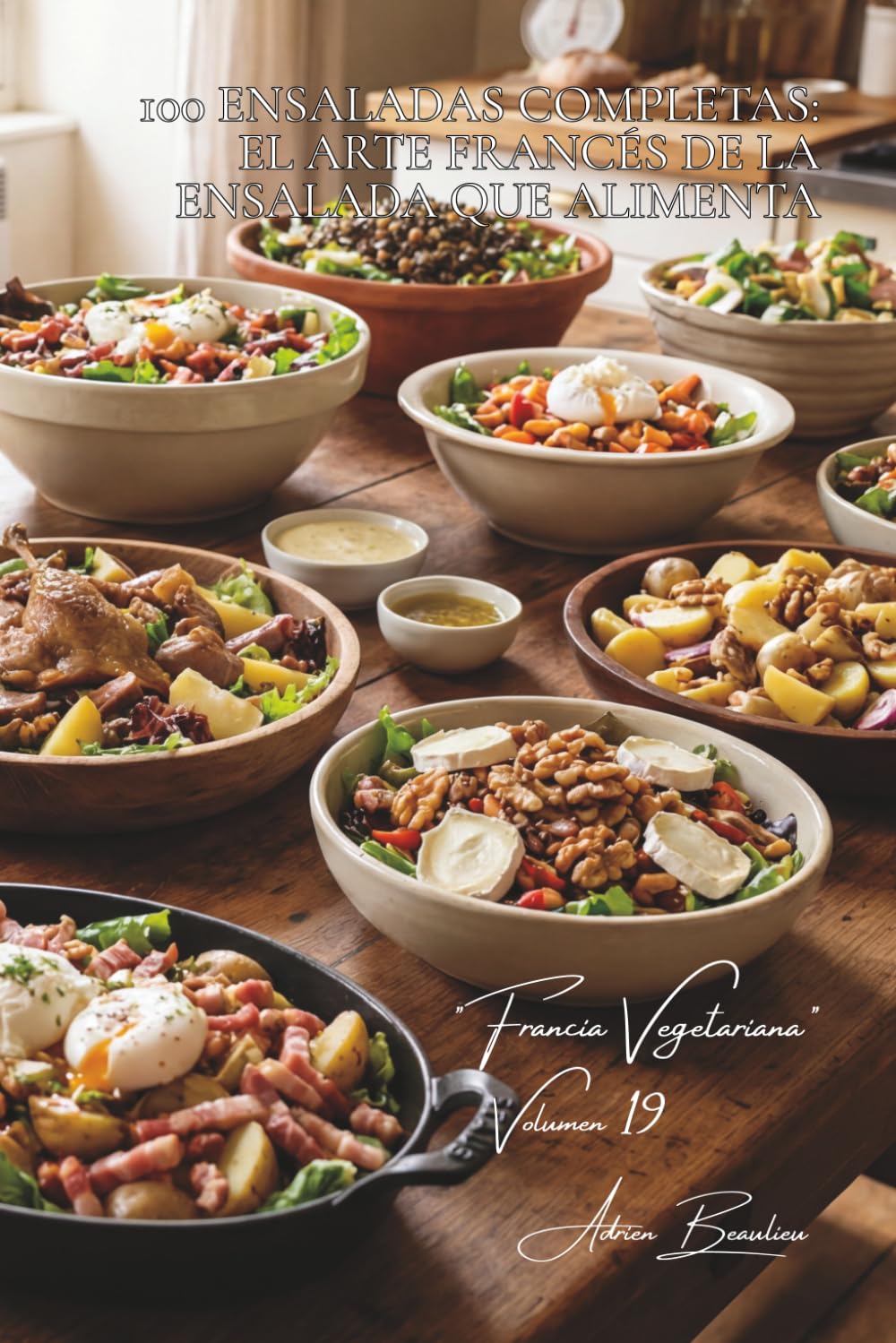 100 ensaladas completas: el arte francés de la ensalada que alimenta: Compuestas, tibias, crujientes... cuando la ensalada se vuelve plato principal ... - Subserie "Francia Vegetariana" (5 libros))
