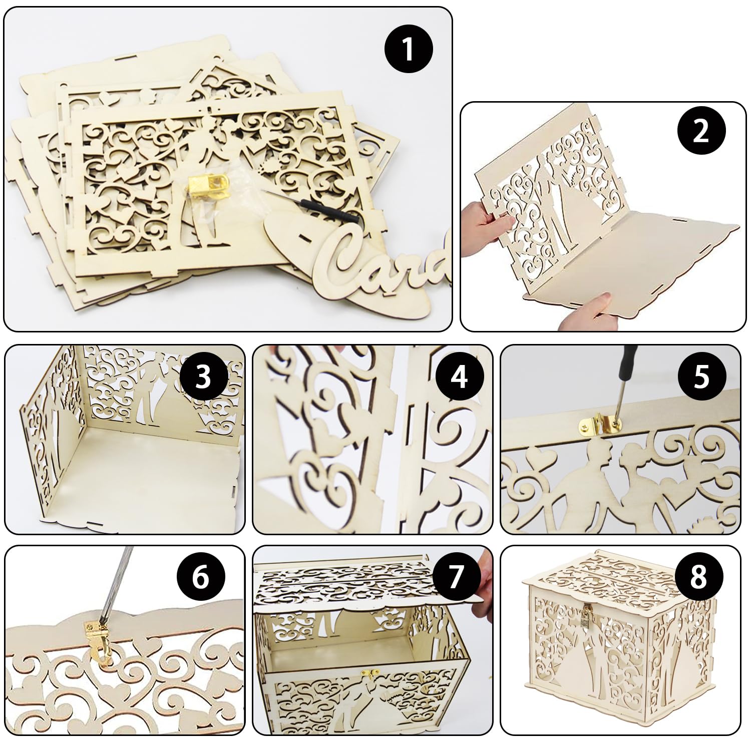 Boîte De Carte De Mariage Personnalisée, Décor De Mariage, Collection