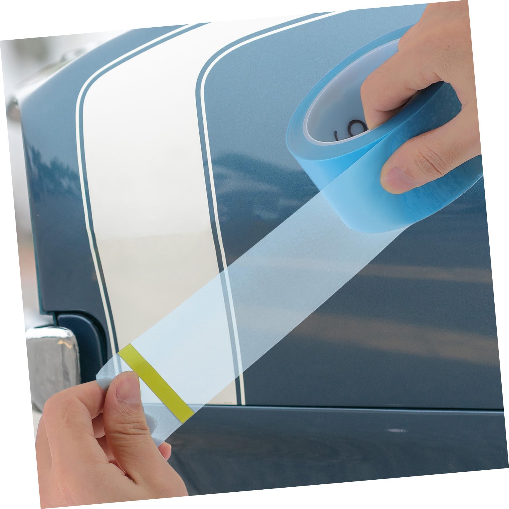 Holibanna 5 rouleaux Ruban de Masquage Automobiles Pet Résistant Chaleur Largeurs Assorties pour Peinture et Protection Carrosserie Adhésif et Flexible pour Courbes Couleur Aléatoire
