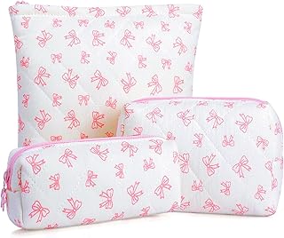 Paterr Juego de 3 bolsas de maquillaje acolch...