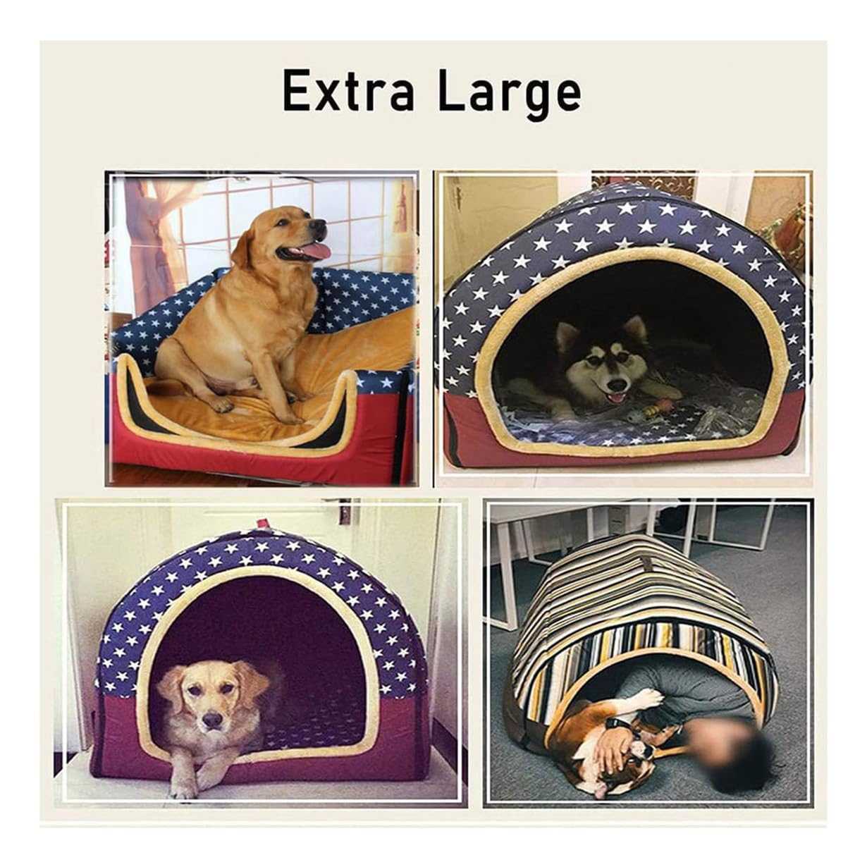 Cuccia per Cani Extra Large, Lussuosa Cuccia per Cani di Taglia Grande, XL Cuccia per Cani Grande Letto per Cane Rifugio per Gatti per Cani di Taglia Grande e Media, Interno Esterno (XL(75