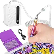 Eieveda Electric Diamond Art Painting Pen with Adjustable Suction, 3 Mode Suction and Low Noise Wireless Vacuum Diamond Painting Pen Kits with Storage Case for Adults & Kids
