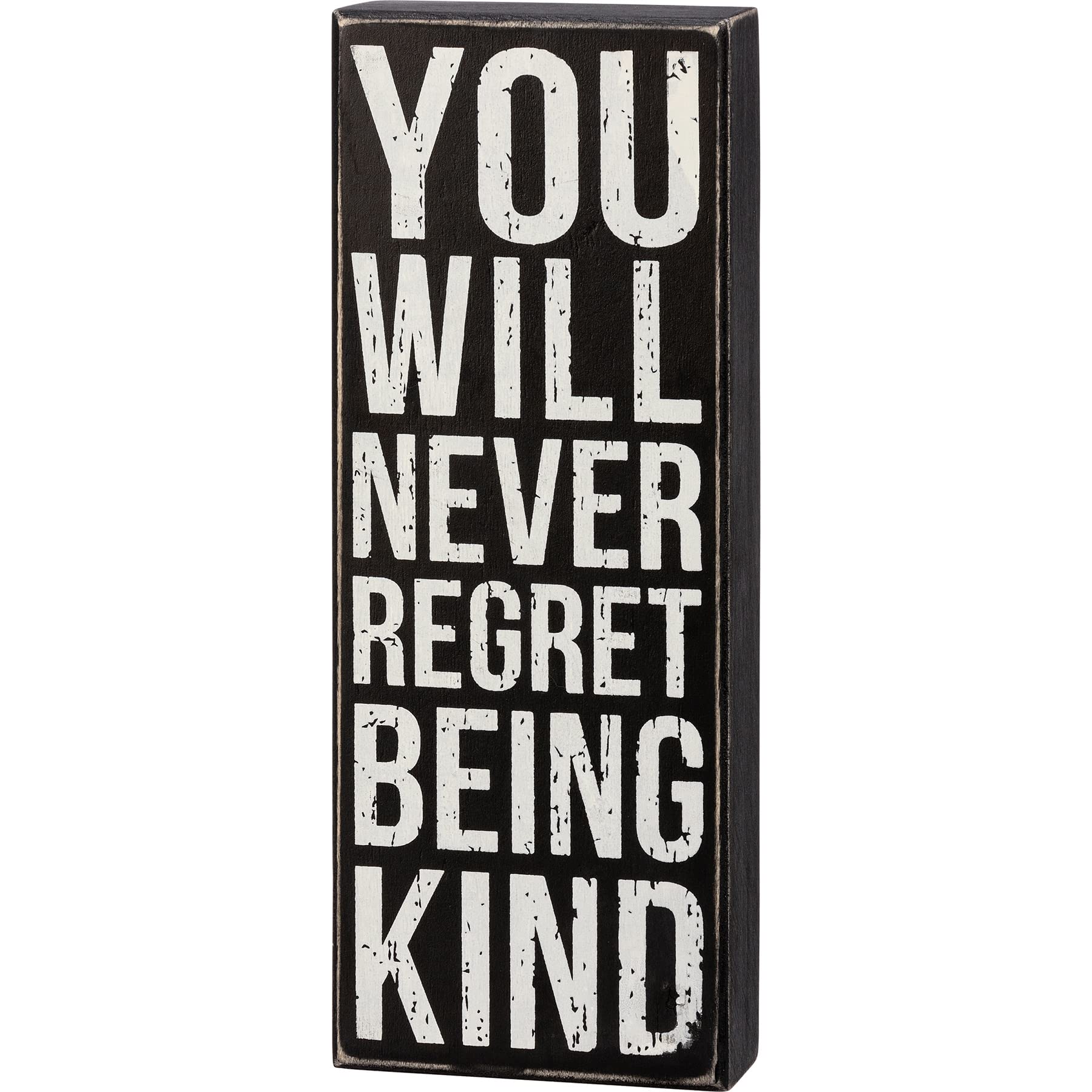 Primitives By Kathy 113266 You Will Never Regret Being Kind - Cartel de caja (26,5 cm)