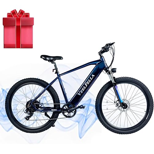 VeelFella Electric Bike for Adults Ebike with 500W Motor 48V 13Ah Removable Battery 27.5" Fat Tire Mountain Bike Shimano 7-Speed ebike