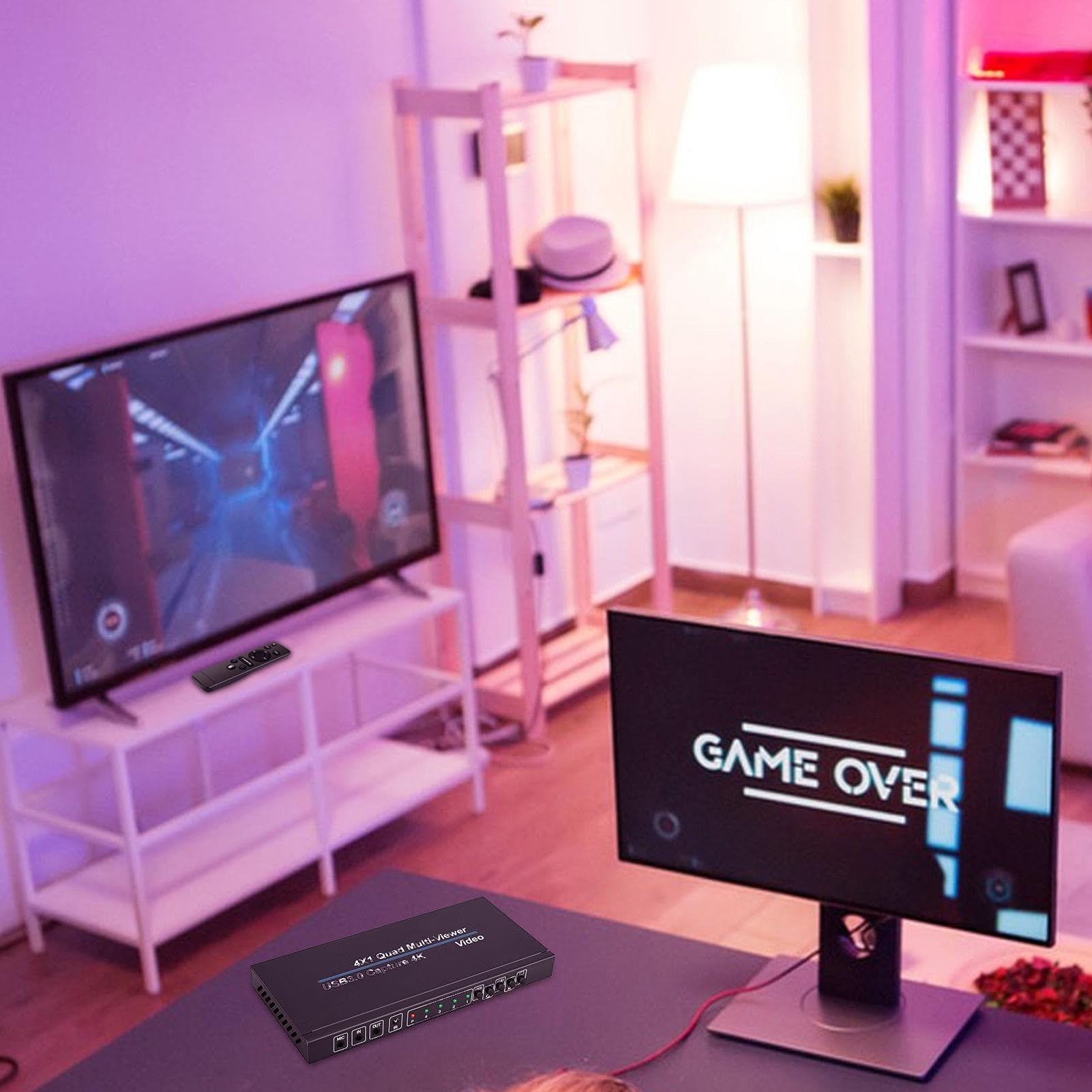 Tarjeta de Captura de vídeo USB, Tarjeta de Captura 4K | Tarjeta de captura de audio de alta definición 4K | Dispositivo de captura de cámara con control remoto para grabación de jue