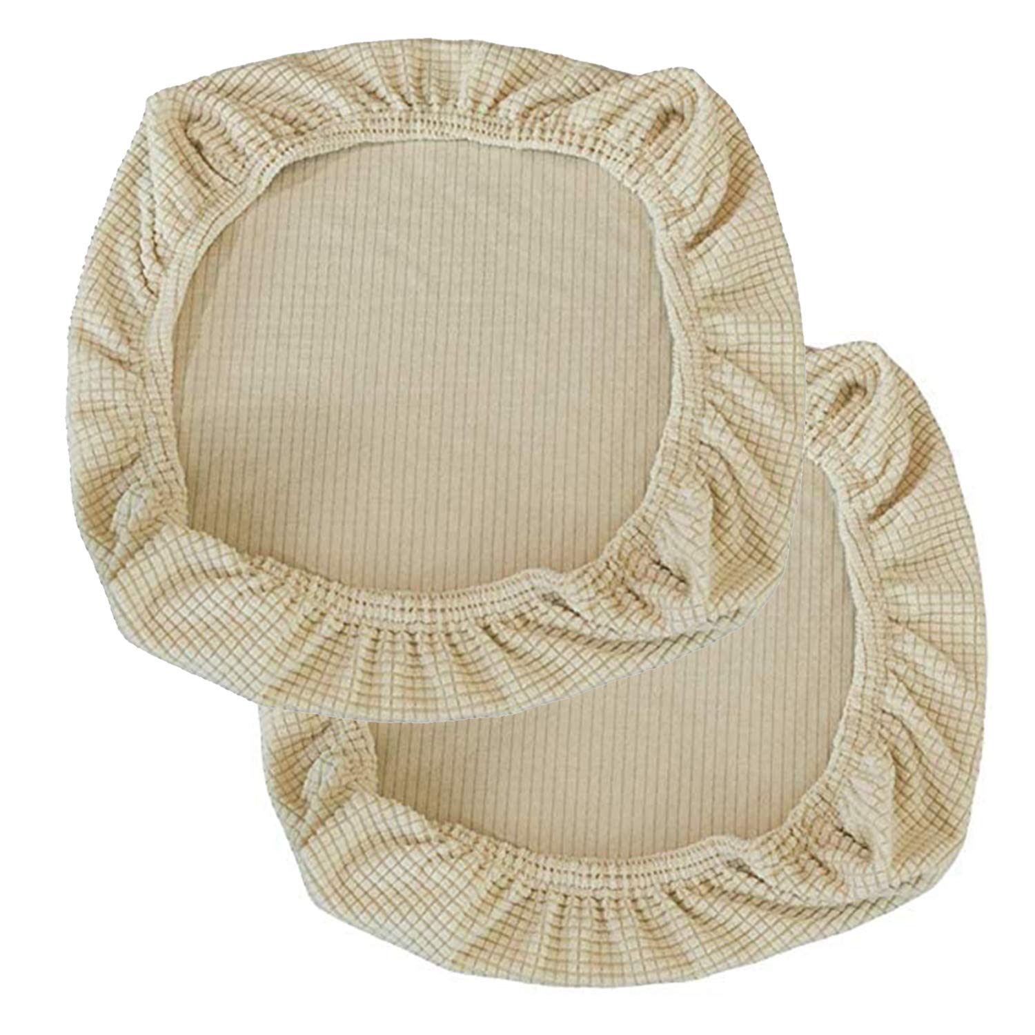 Chair Cover 8 Pcs, Stretchable Computer Chair Seat Slipcovers Elastic Desk Seat Cover Removable Washable Dining Kitchen Chair Protective Cover Machine Wash(Tan)