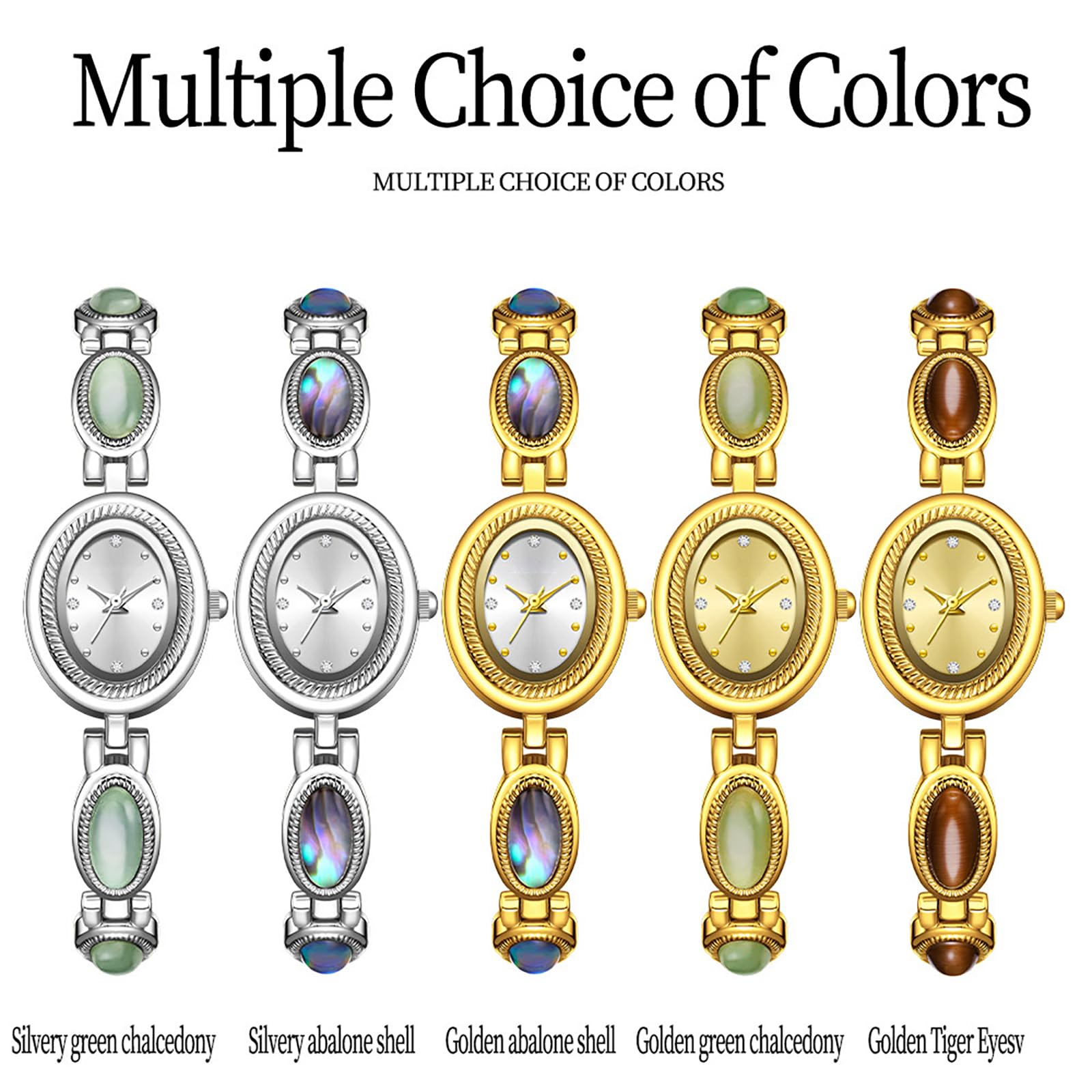 findtime Reloj de pulsera de joyería para mujer, reloj ovalado de lujo para mujer, reloj dorado con pulseras, analógico, de cuarzo, impermeable, reloj de pulsera casual