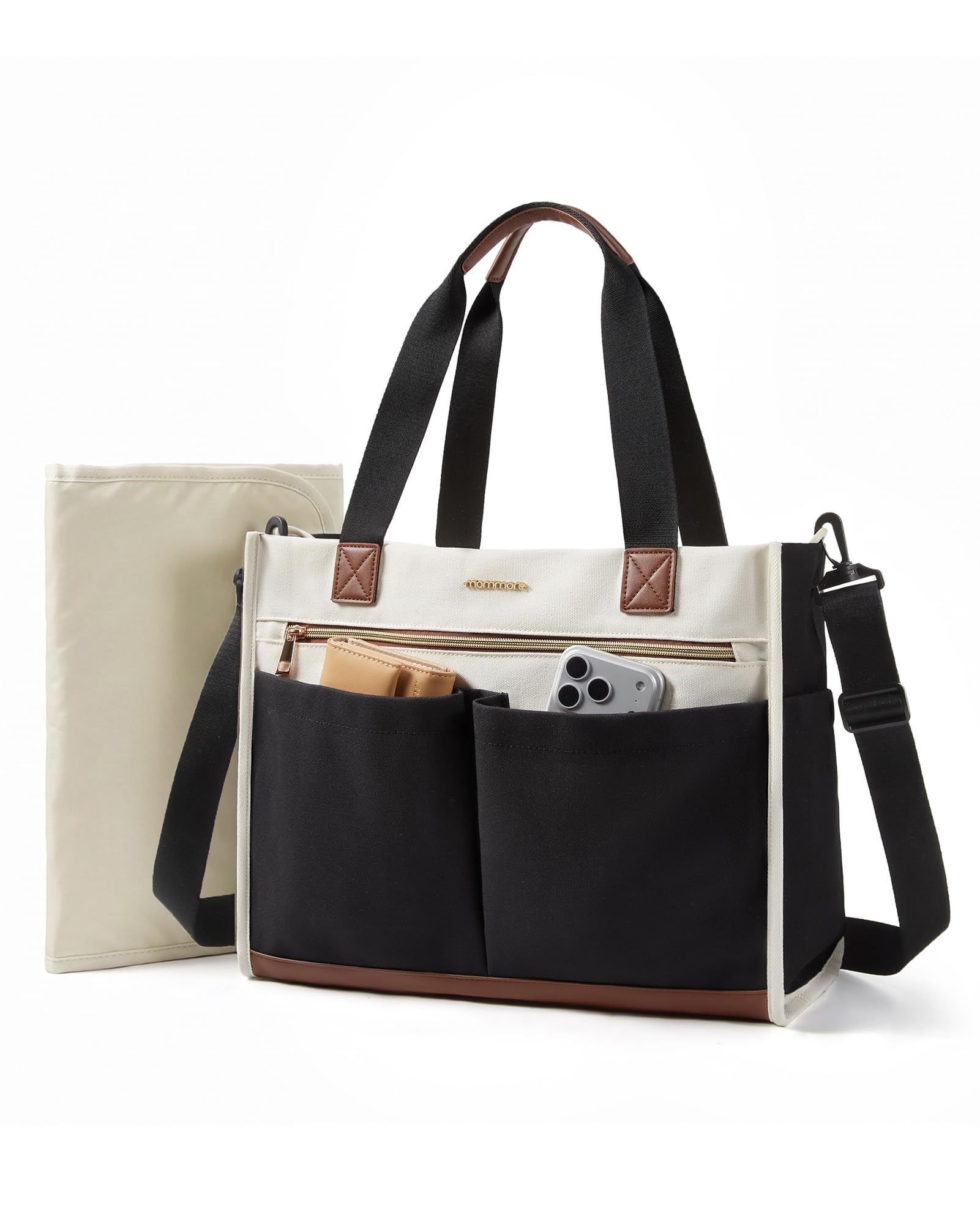 mommore Canvas Travel Tote Bag Large Diaper Bag Tote Stylish
