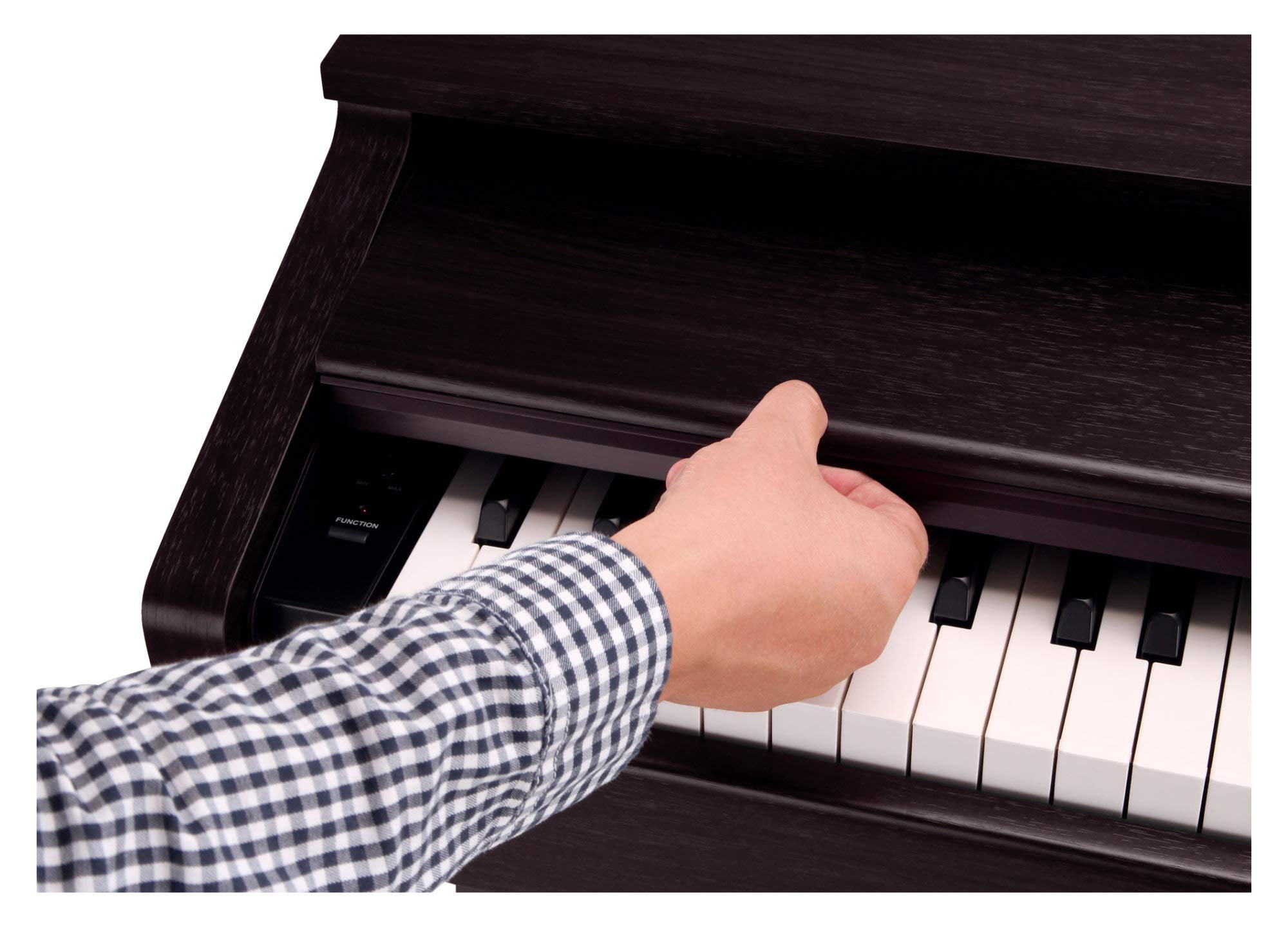 Classic Cantabile DP-210 RH E-Piano SET inkl. Bank, Kopfhörer, Schule (Digitalpiano 88 Tasten Hammermechanik, Kopfhöreranschlüsse, USB, Metronom, 3 Pedale, Piano für Anfänger, inkl. Noten) Rosenholz