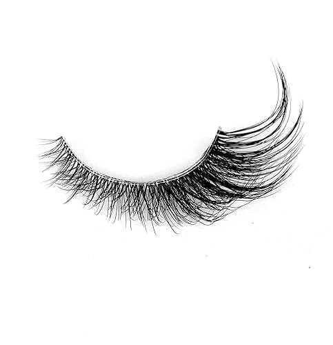 Miniatura 160 de Pooplunch Pestañas postizas de pelo de visón sintético, estilo de ojo de gato, paquete de pestañas postizas naturales esponjosas, paquete múltiple