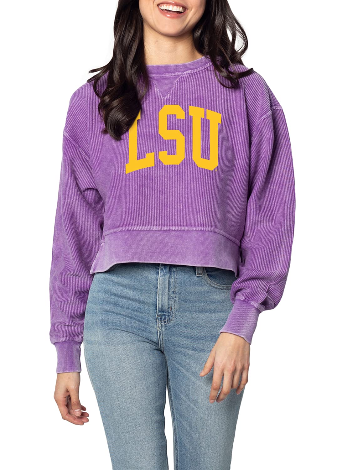 chicka-d NCAA womens Corded Boxy Pullover