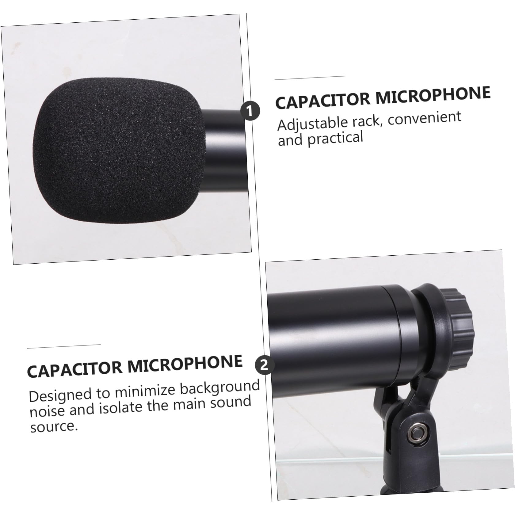 1Satz Kondensatormikrofon USB mit Stativ für PC und Laptop für Gesang Voice Chat und Livestreaming mit Rauschunterdrückung und