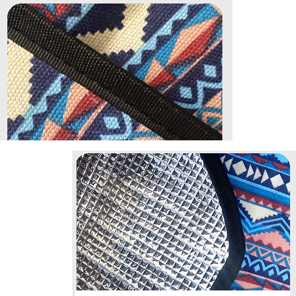 Estera de Playa Mat de Picnic Grande al Aire Libre Estilo étnico Camping Mat portátil Adecuado para la colchoneta del Parque del jardín Manta de Picnic (Color : C, Size : 78.74x118.11in)
